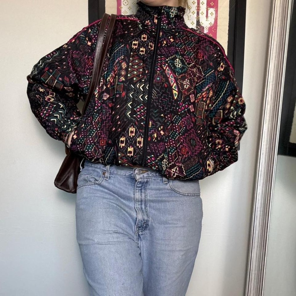Vintage 90s Patterned Windbreaker